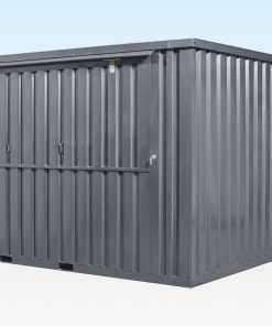 4m XL Flat Pack Kiosk & Side Linked Store Bundle (RAL7015)