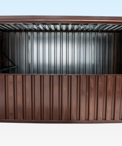 4m XL Flat Pack Kiosk - Wood Effect