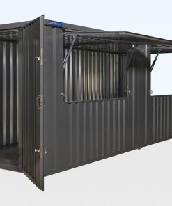 8m x 2m End Linked Flat Packed Kiosk Bundle (RAL7015)